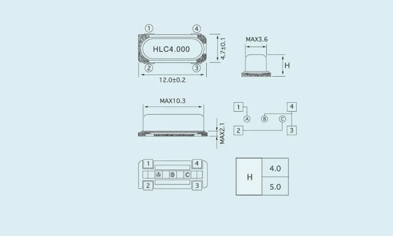 Resonador de cristal de cuarzo HC-49S/4PD