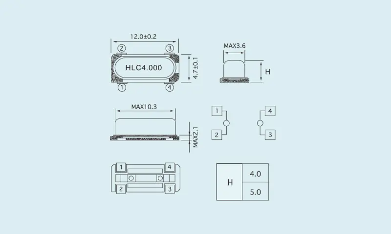Resonador de cristal de cuarzo HC-49S/2PD