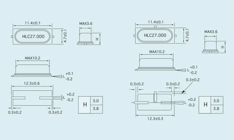Resonador de cristal de cuarzo HC-49S/SMD